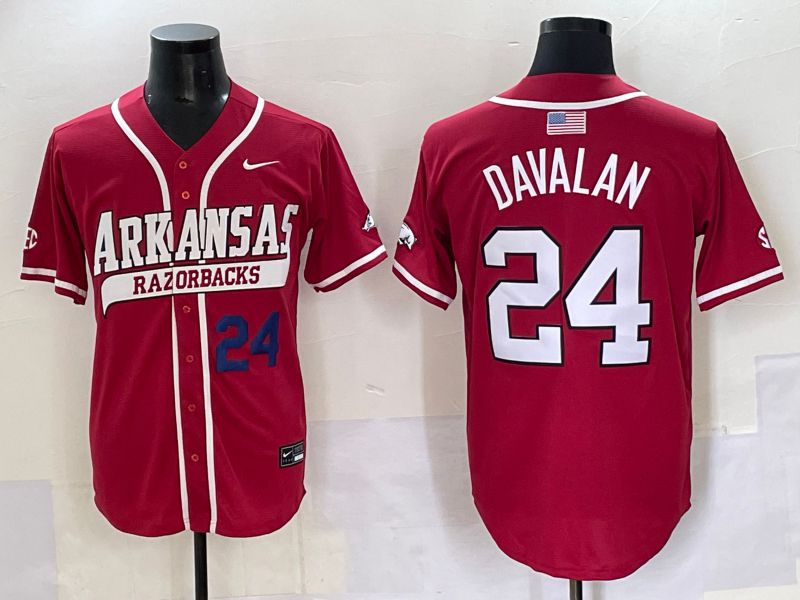 Men 2025 Alabama Crimson Tide #24 Davalan Red Nike Joint Name Nike NCAA Jersey style 3->ncaa teams->NCAA Jersey